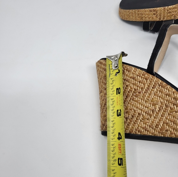 Clorinda Antinori Espadrille Ankle Strap Wedge Black Suede Strap High Shoe 9 - Picture 11 of 11
